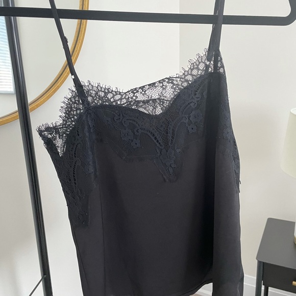 Black Lace Trim Cami - Picture 2 of 3